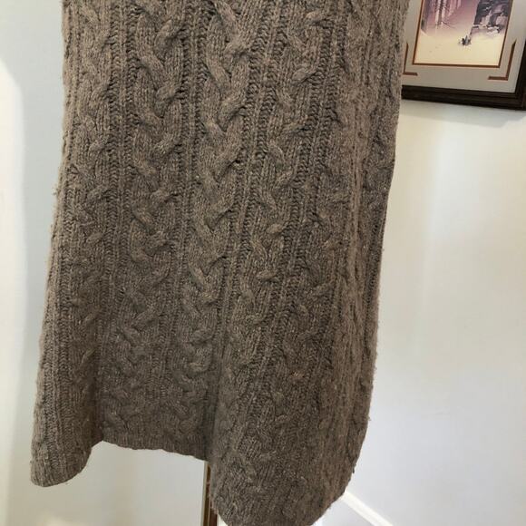 Ruff Hewn Wool Blend Cable Knit Sweater M Brown Lambswool Rabbit Hair Heritage - Picture 4 of 9